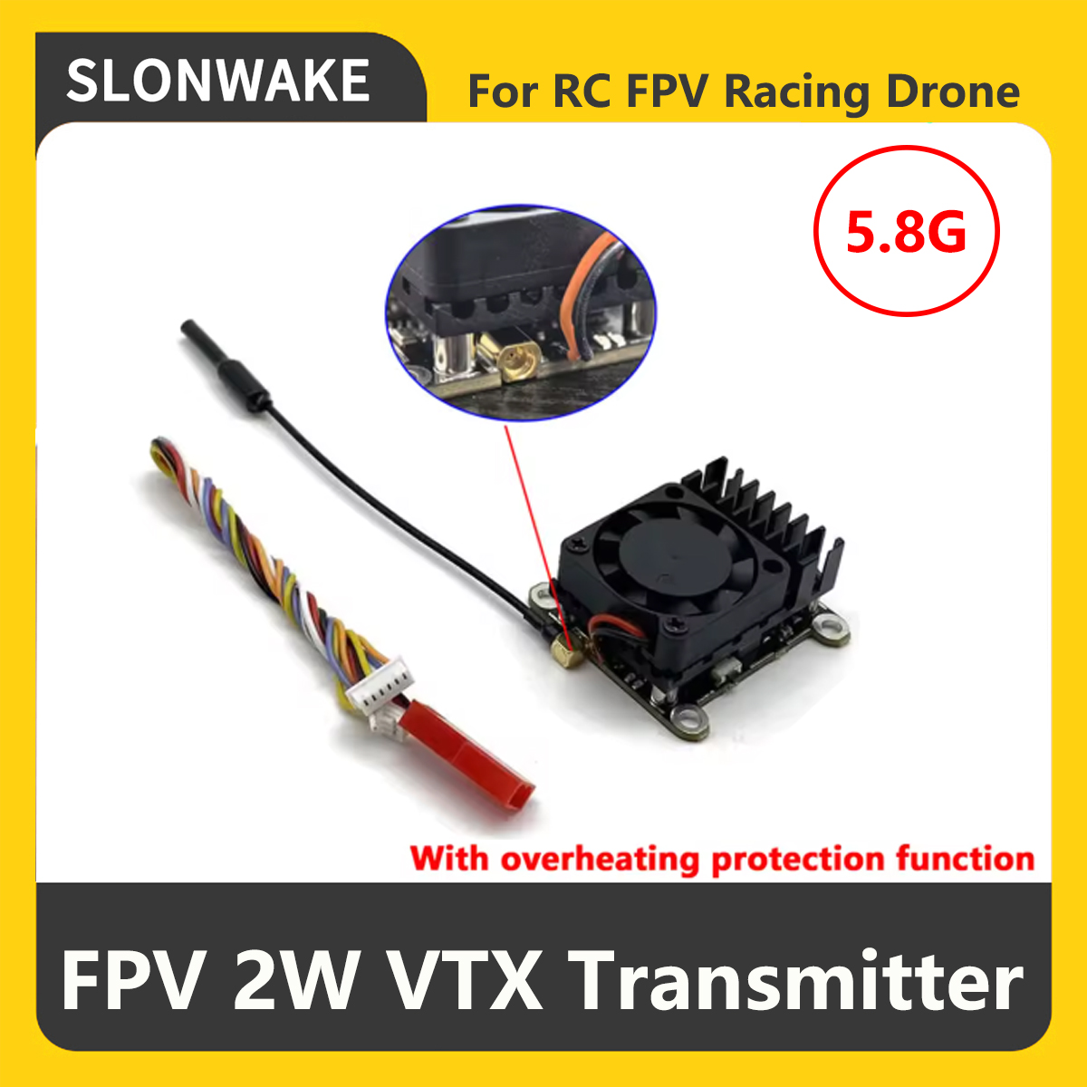 SLONWAKE 5.8G 2000mW FPV VTX V - Fpv Drone Camera incelemesi ve fiyatı