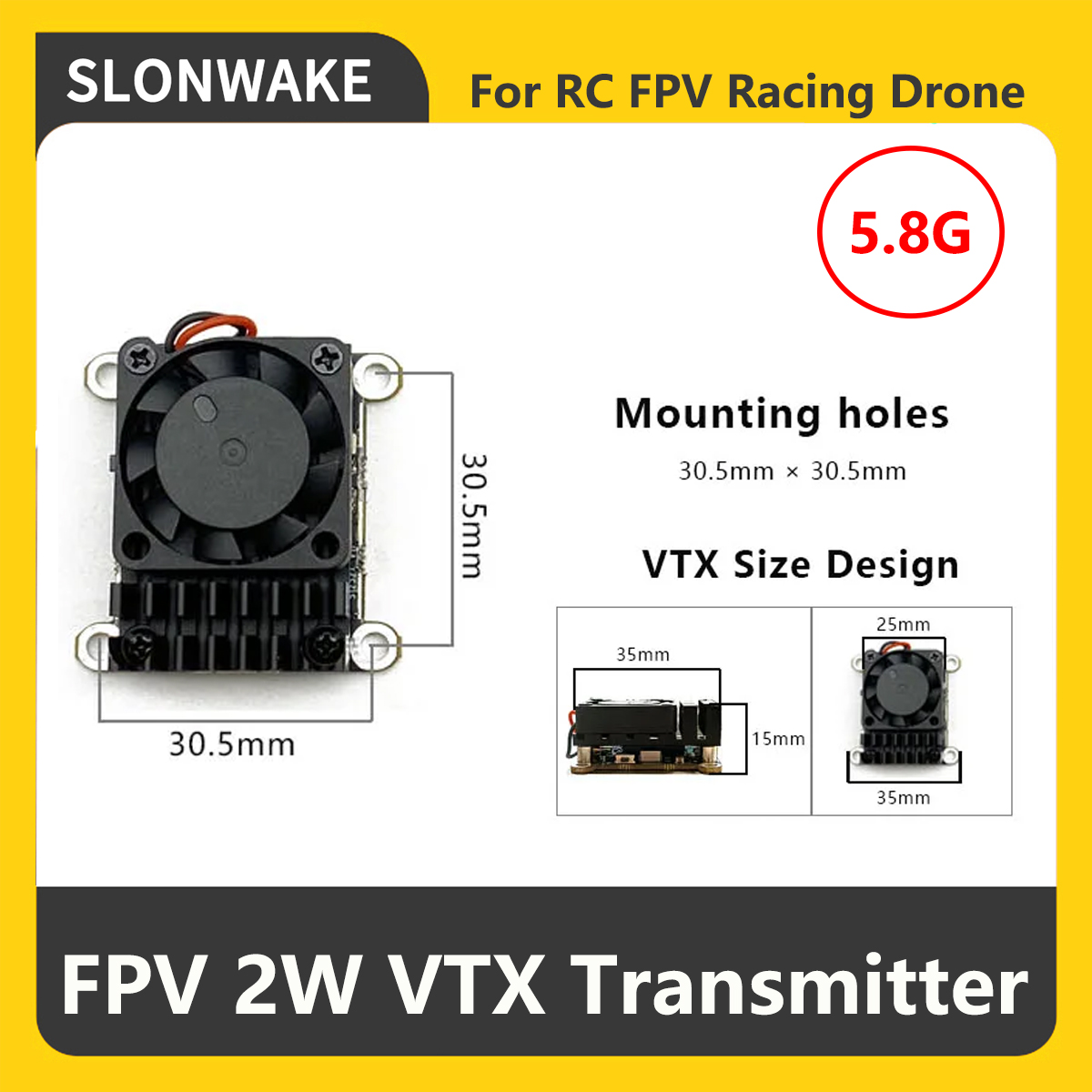 SLONWAKE 5.8G 2000mW FPV VTX V - Fpv Drone Camera incelemesi ve fiyatı